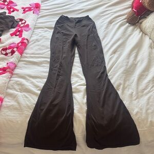 Brown flare leggings